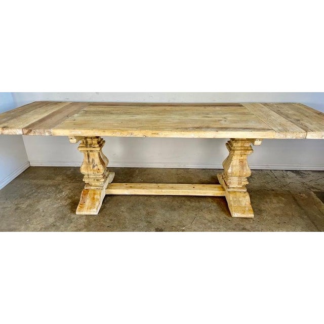 Early 20th C. Tuscan Style Pine Dining Table W/ Leaves For Sale - Image 10 of 12