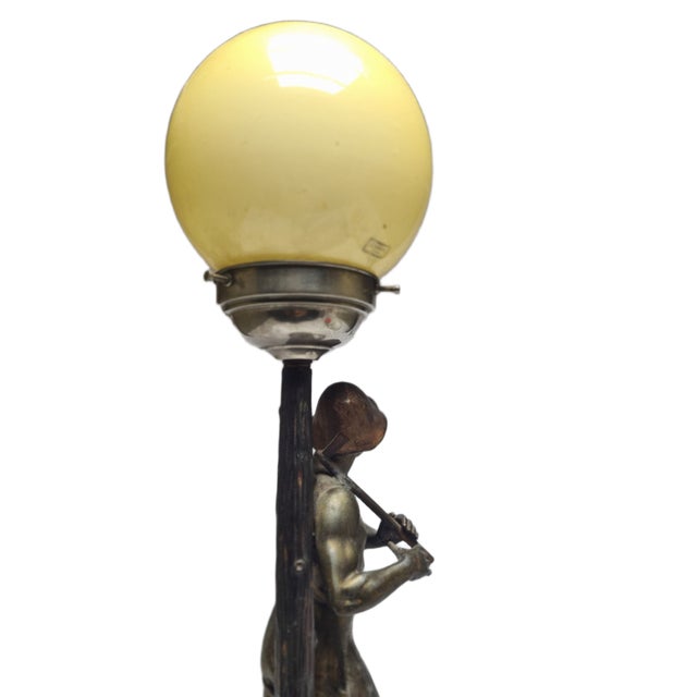 Art Deco Figurative Bedside Lamp, Poland, 1950s For Sale - Image 11 of 17