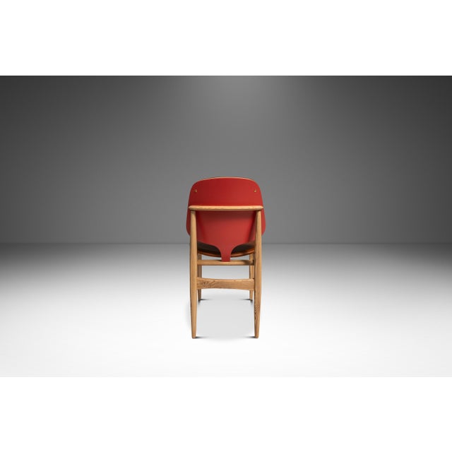 Rare Set of Four (4) Mid-Century Modern Multi-Colored Dining Chairs by Elliots of Newbury After Arne Vodder, England, C. 1960's For Sale - Image 11 of 15