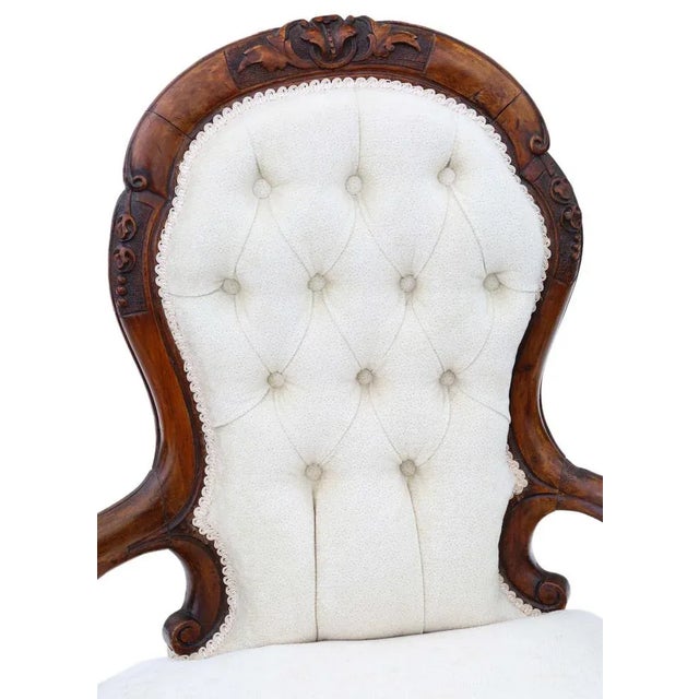 19th Century Victorian Walnut Sofa, 1860s For Sale - Image 5 of 12