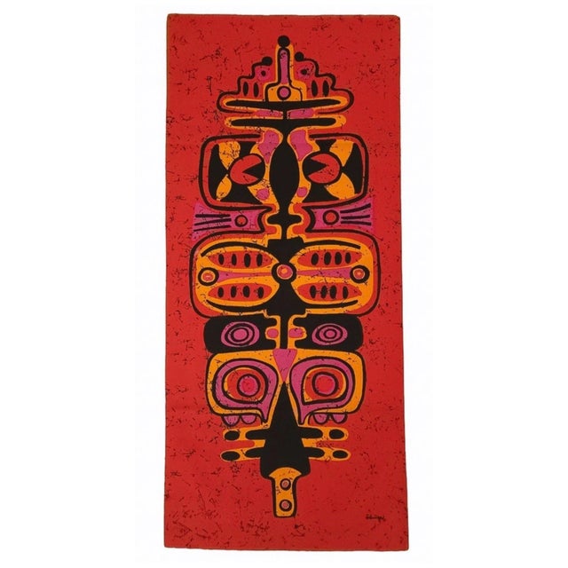 Mid-Century German Pop Art Screen-Printed Wall Hanging by Traute Sänger, 1970s For Sale - Image 6 of 6