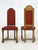 Wood Antique French Wood and Red Fabric Chairs, Set of 8 For Sale - Image 7 of 12