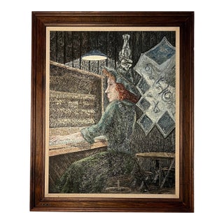 1961 Oil on Canvas Painting “The Last Chord" by Andrew William Vachon s.j. For Sale