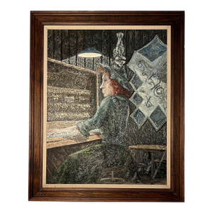 1961 Oil on Canvas Painting “The Last Chord" by Andrew William Vachon s.j.