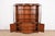 1950s Drexel Georgian Carved Mahogany Breakfront Bookcase Cabinet, 1950s For Sale - Image 5 of 12