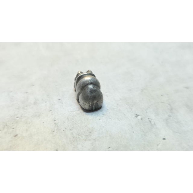 Silver Antique Russian Imperial Silver Baby Hippopotamus With Ruby Eyes by Julius Rappoport, St. Petersburg, C. 1908 For Sale - Image 8 of 17