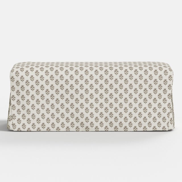 Not Yet Made - Made To Order Stoffer Home x Cloth & Company Slipcover for Lindy Dining Bench in Francie Floral Mauve For Sale - Image 5 of 5