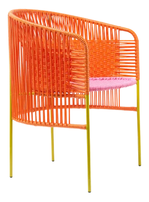 Orange Rose Caribe Dining Chair by Sebastian Herkner