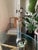 Late 20th Century Sally Sirkin for J. Robert Scott Glass and Polished Nickel Lamp With Glossy Parchment Shade For Sale In Atlanta - Image 6 of 8