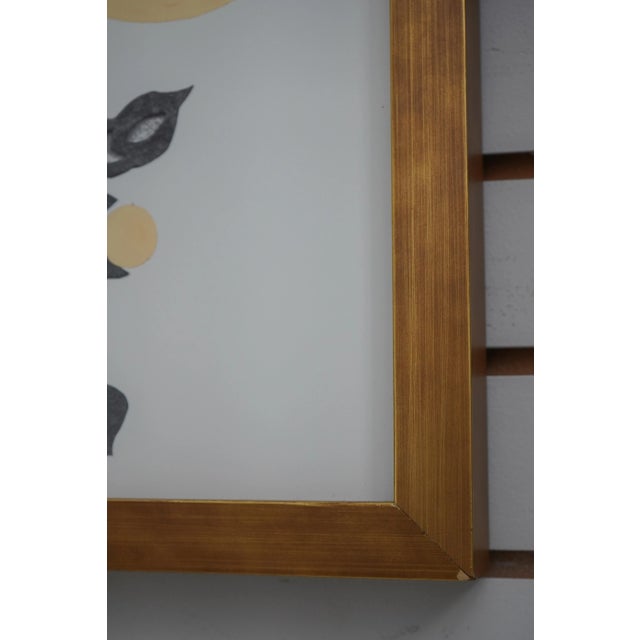 Gold Pair Gold Gilt Frame Modern Design Wall Art For Sale - Image 8 of 13