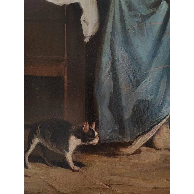 Milone, Scène de genre intérieure, Oil on Canvas, Framed For Sale - Image 4 of 13