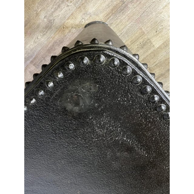Vintage Riveted Worktable in Iron For Sale - Image 6 of 18