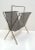 1950s Matthieu Mategot Style Magazine Rack Black Perforated Steel For Sale - Image 4 of 5