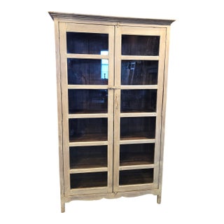 Rustic Solid Wood Display Cabinet For Sale