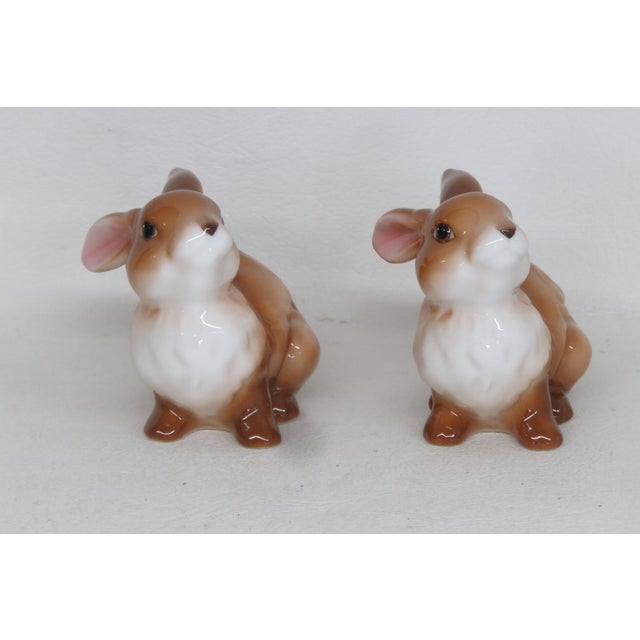 Mid 20th Century Goebel Porcelain Mini Bunny Rabbits Figurine 4680b For Sale - Image 5 of 12