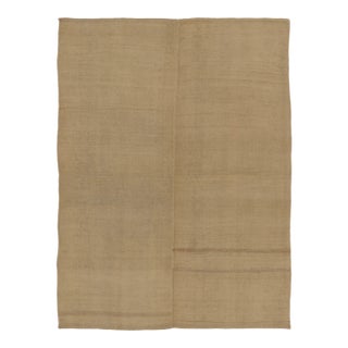 Rug & Kilim’s Contemporary Kilim With Tonal Stripes in Beige & Brown For Sale