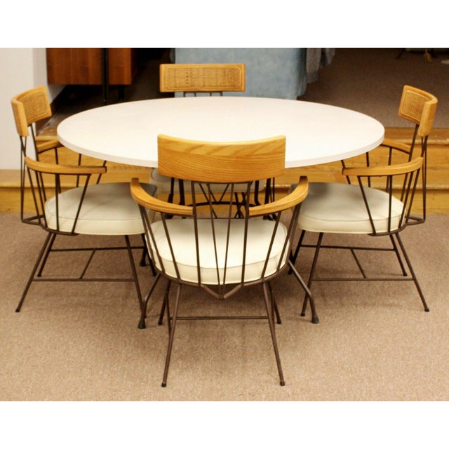 Mid-Century Modern Mid Century Modern Richard McCarthy Selrite Dinette Set Table 4 Armchairs 1960s For Sale - Image 3 of 12