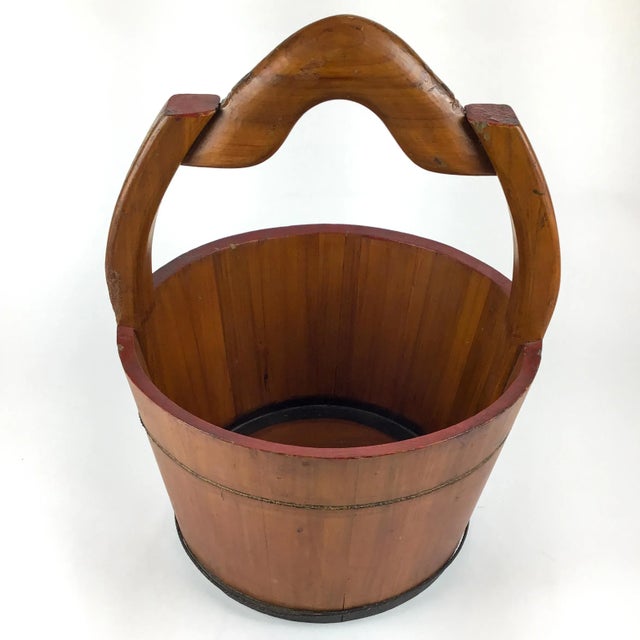 Antique Chinese Elmwood Water Bucket Trash-Bin Box For Sale - Image 13 of 13