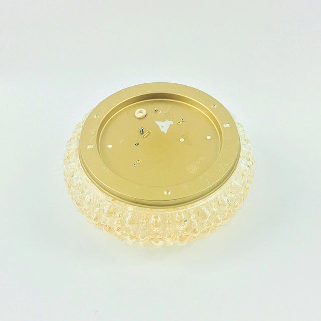 Mid-Century Amber Bubble Glass Ceiling Light or Wall Light by Helena Tynell for Limburg, Germany, 1960s-1970s For Sale - Image 9 of 11