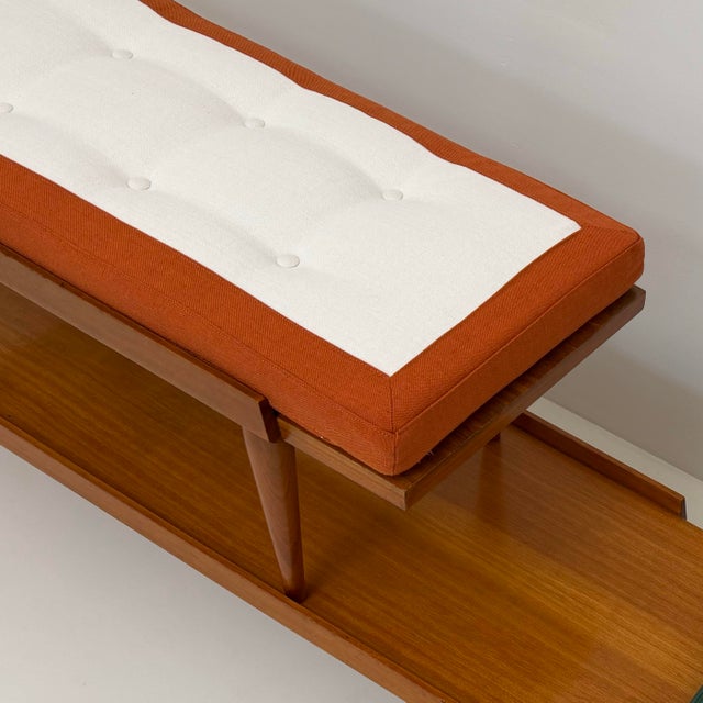 Mid-Century Modern Mid-Century Bench with Seating Pad, 1950s For Sale - Image 3 of 6