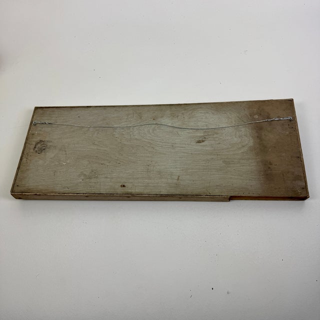 Red Vintage Art Deco Period Wood "For Rent" Sign in Bright Red Lettering and Design Motif For Sale - Image 8 of 8