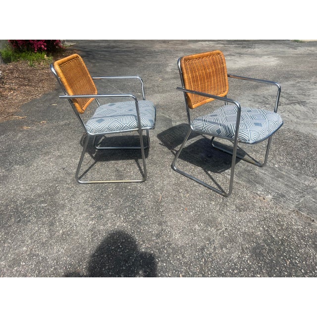 1960’s Bauhaus Style Cane Back Tubular Chairs a Pair Chairish