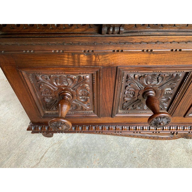 Antique Italian Carved Oak Renaissance Revival Wall Hanging Shelf