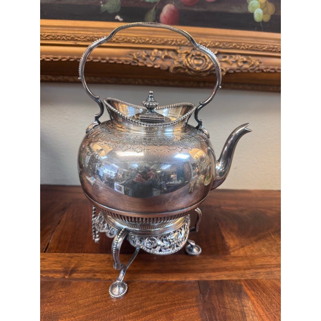 Antique Victorian Silver-Plate Assembled Tea and Coffee Service, Set of 5 For Sale In Houston - Image 6 of 11