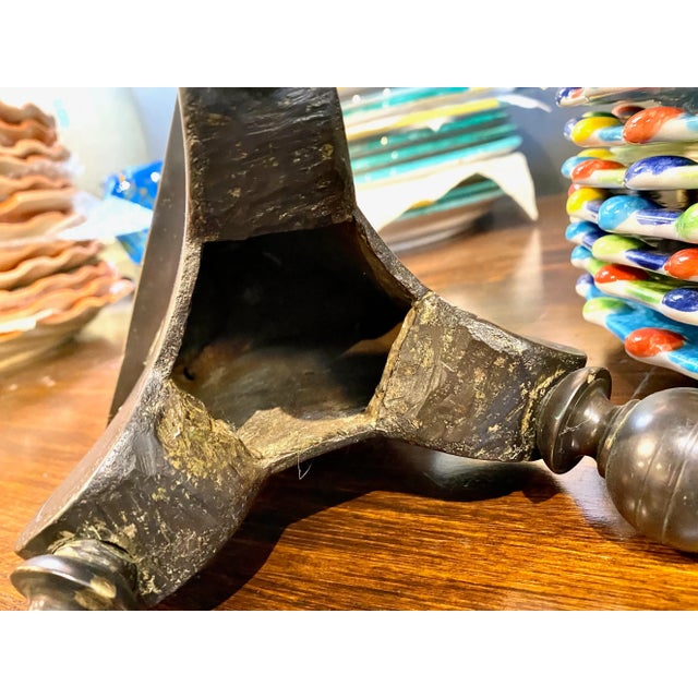 Pair Baroque Bronze Candlesticks For Sale - Image 9 of 11