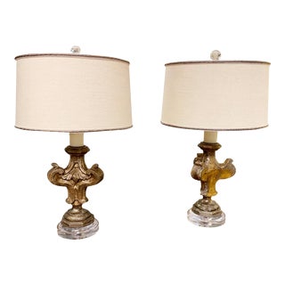 19th Century Antique Fragment Lamps - a Pair For Sale