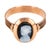 Victorian 10k Gold Black and White Cameo Portrait Ring For Sale - Image 3 of 5