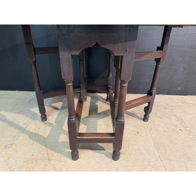 Late 18th Century 18th Century Oak Gate Leg Table, 1780 For Sale - Image 5 of 16