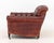 George Smith Red Leather Upholstered Club Chair For Sale In New York - Image 6 of 7