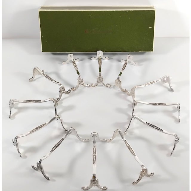 French 1950s 12 Christofle Marie Antoinette Model Knife Holders For Sale - Image 3 of 7