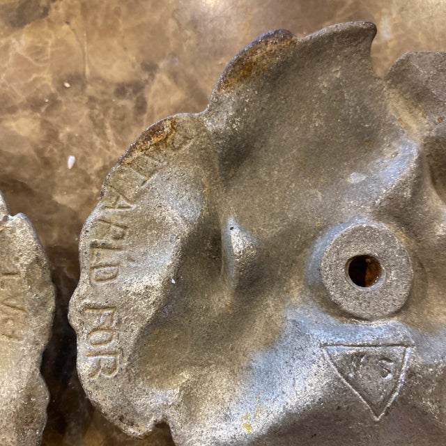 1920s 1920s Waverly Studios Cast Iron Hand Painted Curtain Tie Backs - Set of 2 For Sale - Image 5 of 6