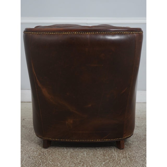 Theodore Alexander Theodore Alexander Leather & Mahogany Club Chair For Sale - Image 4 of 18