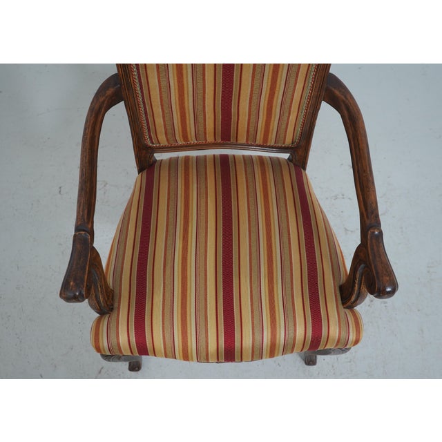 Brown Set of 6 French Louis XV Style Dining Room Chairs For Sale - Image 8 of 18