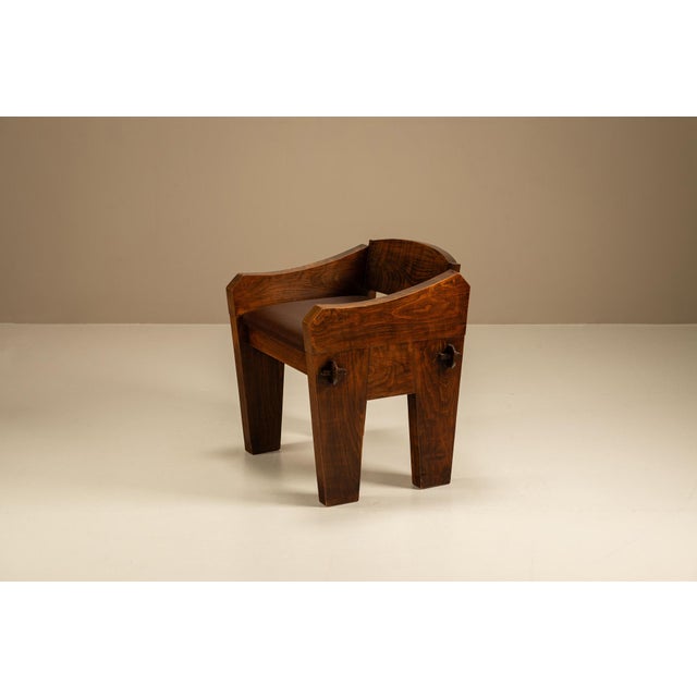 Wood Brutalist Bulky Artisanal Chair in Wood, 1960s For Sale - Image 7 of 15