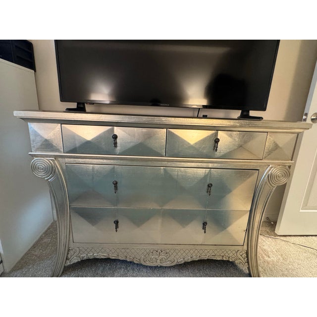 1980s 1980s Silver Glam Dresser For Sale - Image 5 of 12