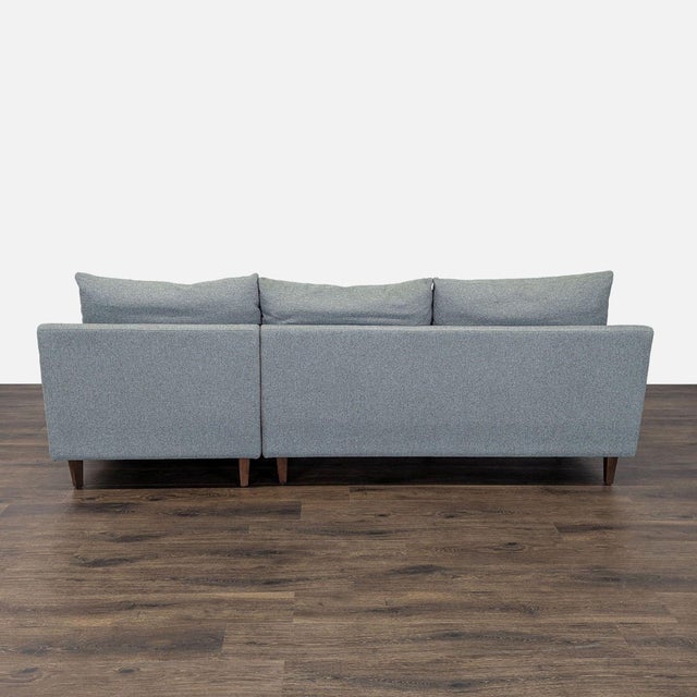 2010s Interior Define Sloan Modern Gray Sectional Sofa With Chaise For Sale - Image 5 of 9