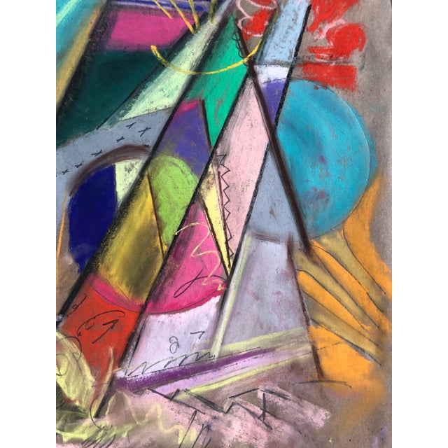 Abstract Abstract #98 Original Pastel by Erik Sulander 12 X 16 For Sale - Image 3 of 5