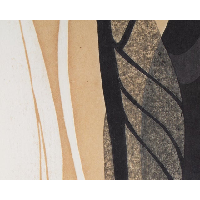 Japanese 1954 “Buddhist Statues” Woodblock Print by Hodaka Yoshida For Sale - Image 3 of 8