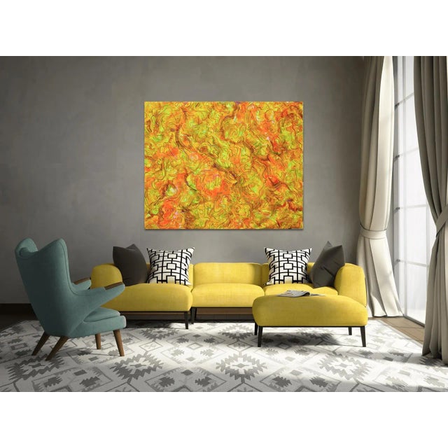 "Inside Amber" by Trixie Pitts Large Abstract Expressionist Oil Painting For Sale In Nashville - Image 6 of 12