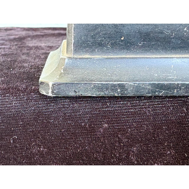 Early 20th Century Bronze-Tone Blacksmith Figure Sculpture on Stepped Base For Sale - Image 9 of 10