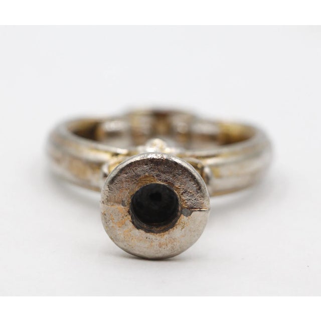 Late 20th Century Vintage Late 20th Century Fleur De Lis Silver Plated Brass Finial For Sale - Image 5 of 5