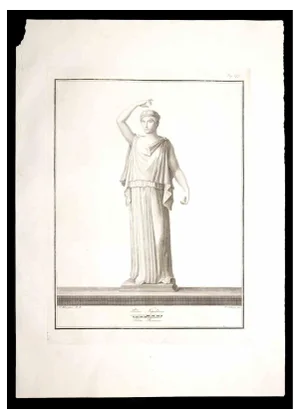 Giovanni Morghen, Ancient Roman Statue, Original Etching, 18th Century