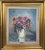 Spanish painting from the early 20th century. Acrylic artwork on canvas depicting still life, vase with flowers, of good...