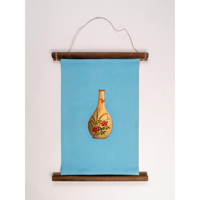 One gold vase. One azure ground. The oldest good fortune symbol in the collection. The Hanada-Hyōtan is mounted from a...