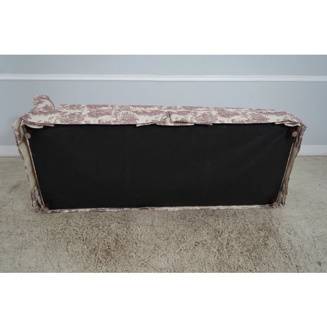 Quality Toile Upholstered Chaise Lounge For Sale - Image 12 of 12