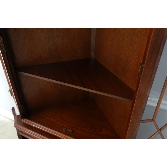 English Made Mahogany Inlaid Corner Cabinet For Sale - Image 4 of 17